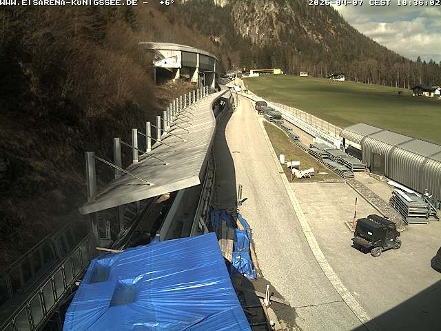 Archiv Foto Webcam Westblick Bobbahn Königssee