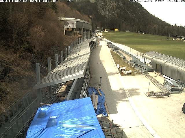 Archiv Foto Webcam Westblick Bobbahn Königssee