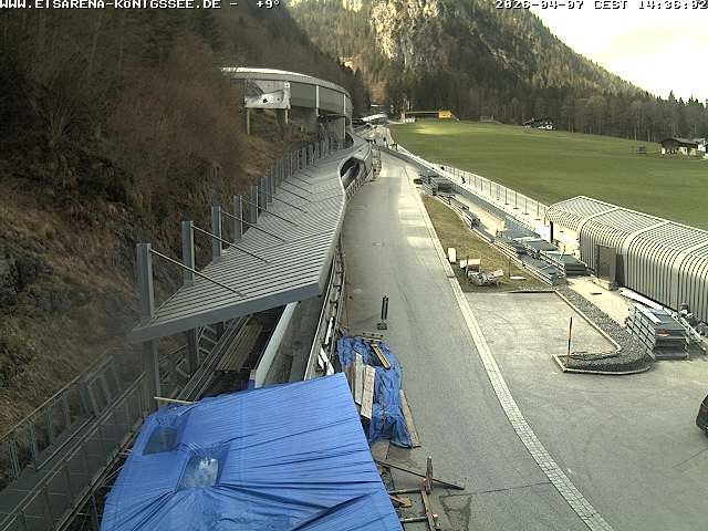 Archiv Foto Webcam Westblick Bobbahn Königssee