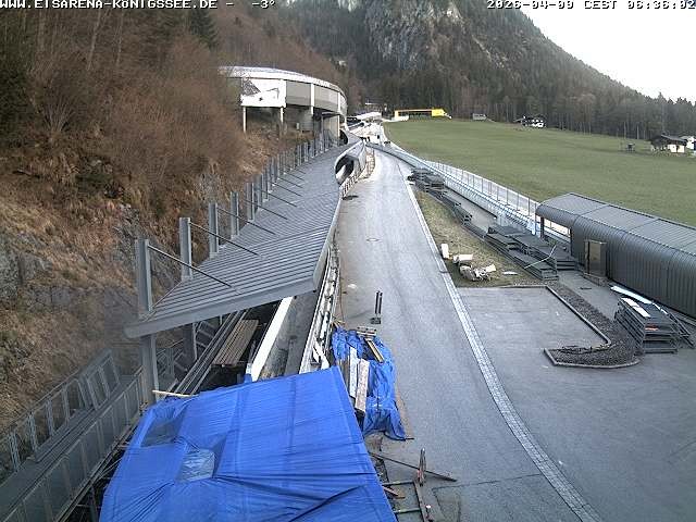 Archiv Foto Webcam Westblick Bobbahn Königssee