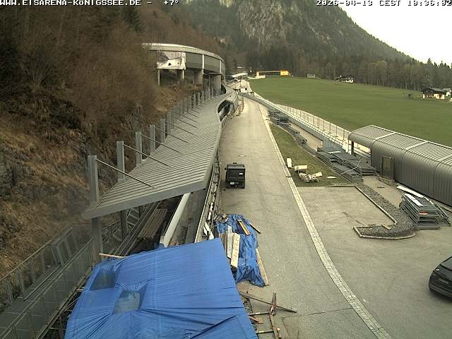 Archiv Foto Webcam Westblick Bobbahn Königssee