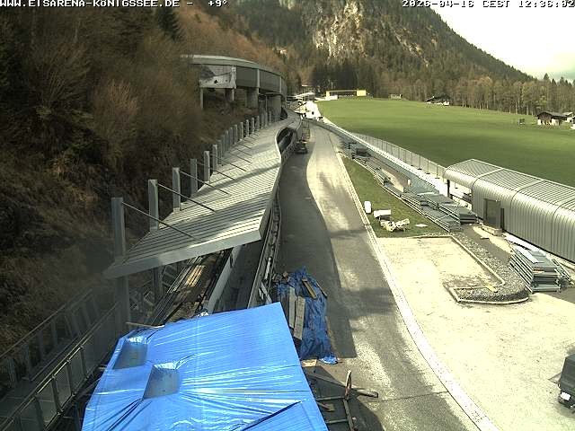 Archiv Foto Webcam Westblick Bobbahn Königssee
