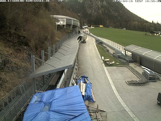 Archiv Foto Webcam Westblick Bobbahn Königssee