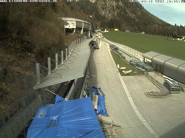 Archiv Foto Webcam Westblick Bobbahn Königssee