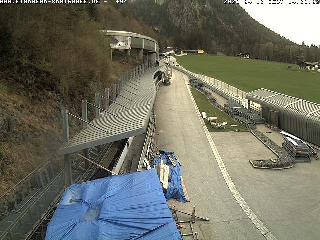 Archiv Foto Webcam Westblick Bobbahn Königssee
