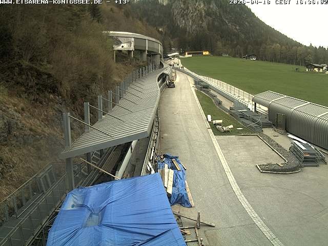 Archiv Foto Webcam Westblick Bobbahn Königssee