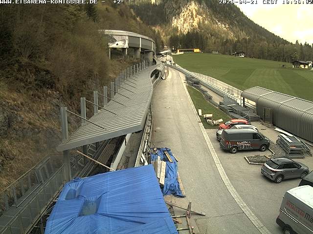 Archiv Foto Webcam Westblick Bobbahn Königssee