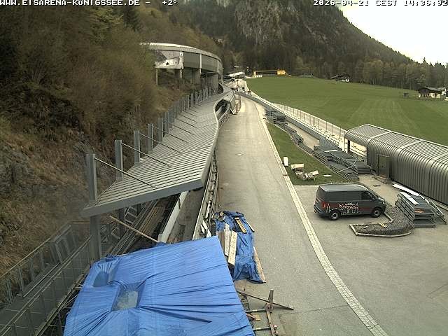 Archiv Foto Webcam Westblick Bobbahn Königssee