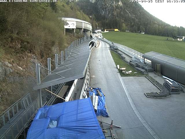 Archiv Foto Webcam Westblick Bobbahn Königssee