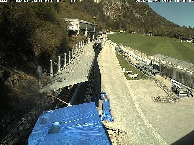 Archiv Foto Webcam Westblick Bobbahn Königssee