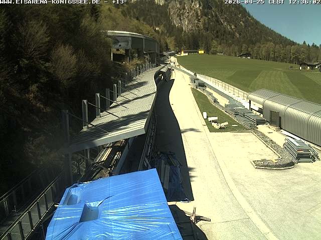 Archiv Foto Webcam Westblick Bobbahn Königssee