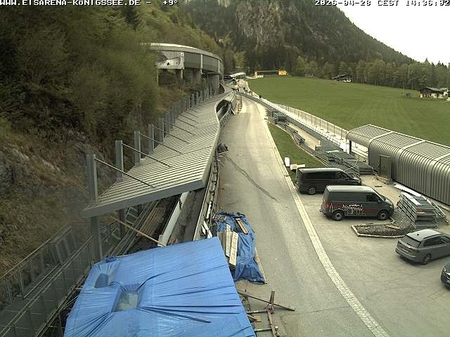 Archiv Foto Webcam Westblick Bobbahn Königssee
