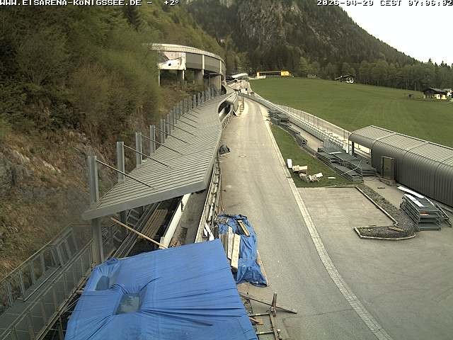 Archiv Foto Webcam Westblick Bobbahn Königssee