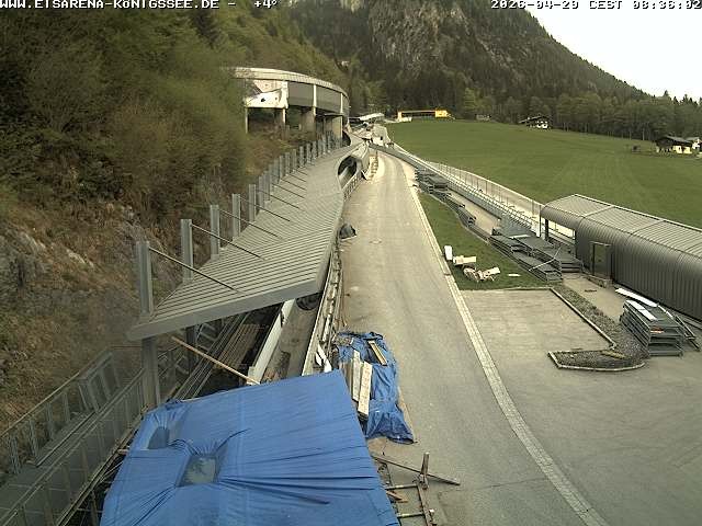 Archiv Foto Webcam Westblick Bobbahn Königssee