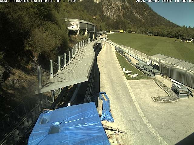 Archiv Foto Webcam Westblick Bobbahn Königssee