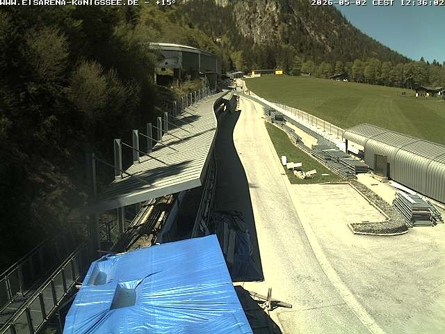 Archiv Foto Webcam Westblick Bobbahn Königssee