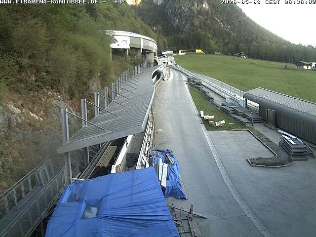 Archiv Foto Webcam Westblick Bobbahn Königssee