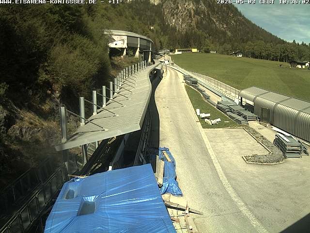 Archiv Foto Webcam Westblick Bobbahn Königssee