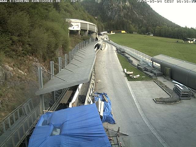 Archiv Foto Webcam Westblick Bobbahn Königssee