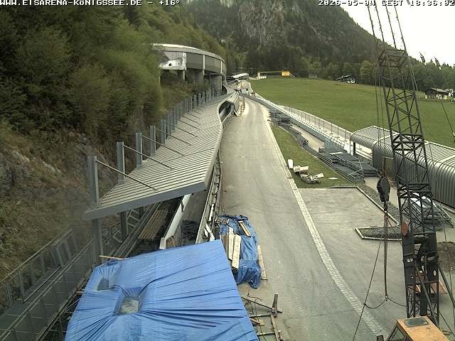 Archiv Foto Webcam Westblick Bobbahn Königssee