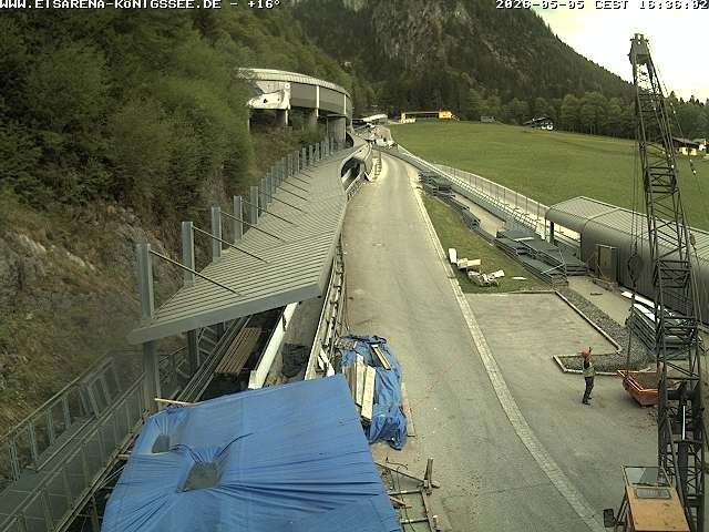 Archiv Foto Webcam Westblick Bobbahn Königssee