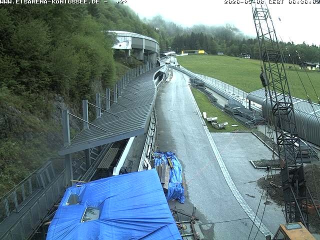 Archived image Webcam West view bob run Koenigsee