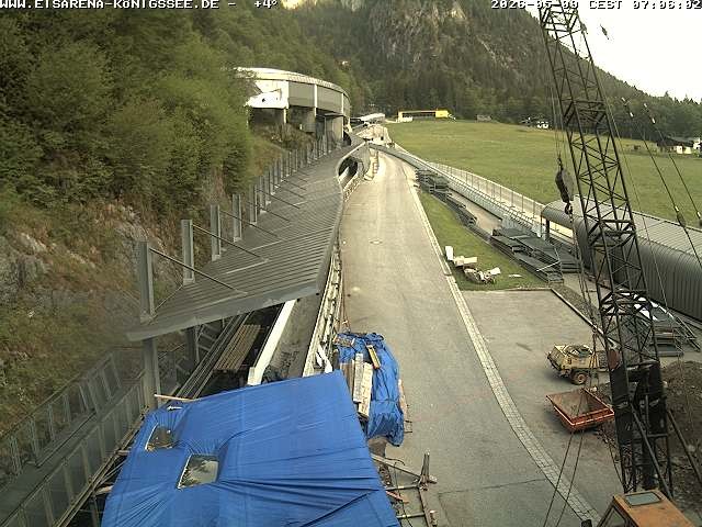 Archiv Foto Webcam Westblick Bobbahn Königssee