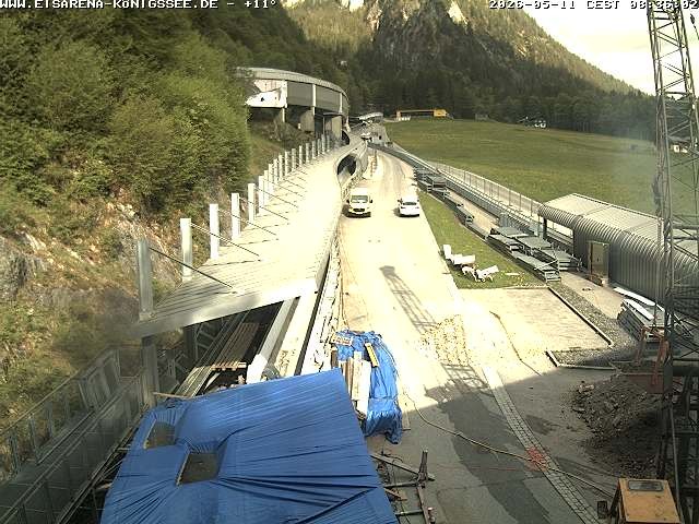 Archived image Webcam West view bob run Koenigsee