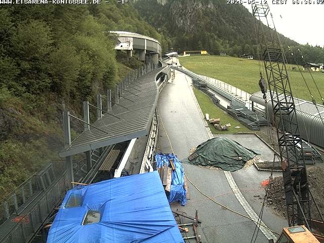 Archiv Foto Webcam Westblick Bobbahn Königssee