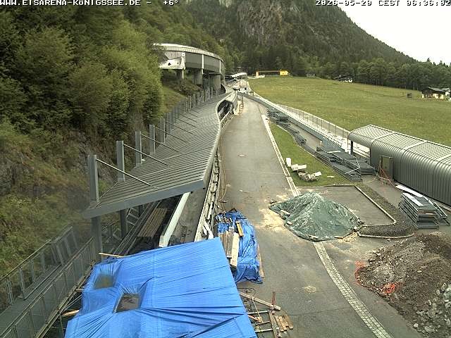 Archiv Foto Webcam Westblick Bobbahn Königssee
