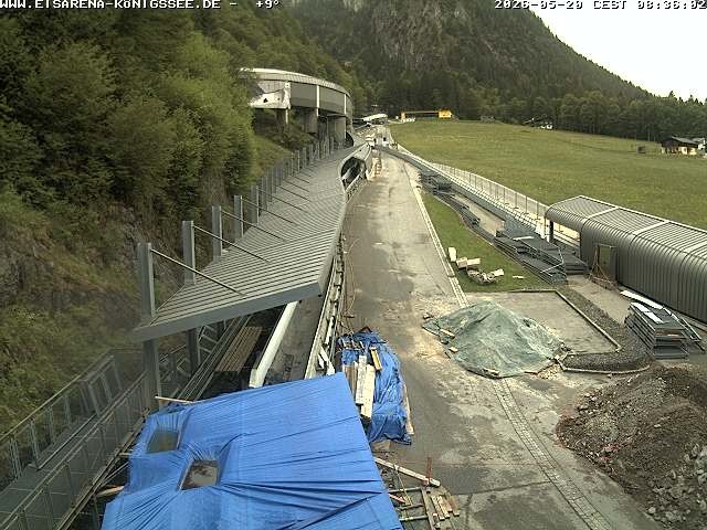 Archiv Foto Webcam Westblick Bobbahn Königssee
