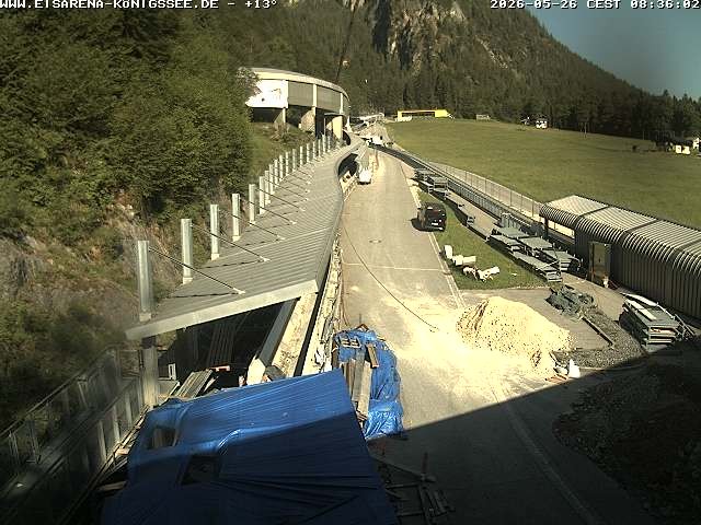 Archiv Foto Webcam Westblick Bobbahn Königssee