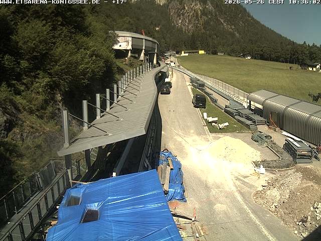 Archiv Foto Webcam Westblick Bobbahn Königssee