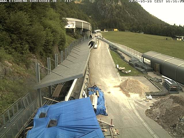 Archived image Webcam West view bob run Koenigsee