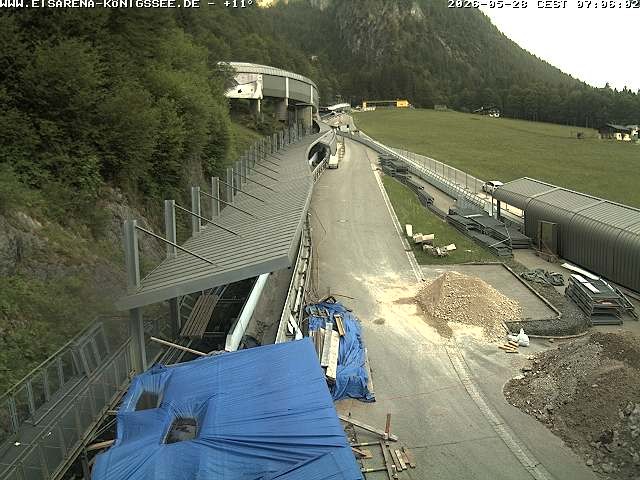 Archived image Webcam West view bob run Koenigsee