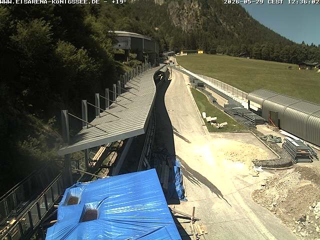 Archiv Foto Webcam Westblick Bobbahn Königssee