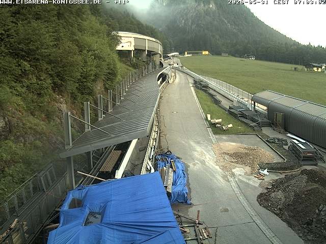 Archiv Foto Webcam Westblick Bobbahn Königssee