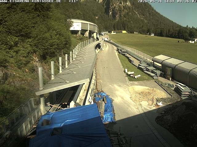 Archiv Foto Webcam Westblick Bobbahn Königssee