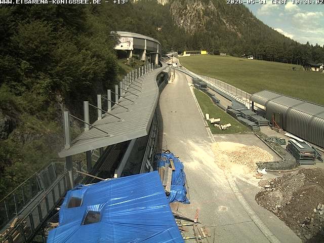 Archiv Foto Webcam Westblick Bobbahn Königssee