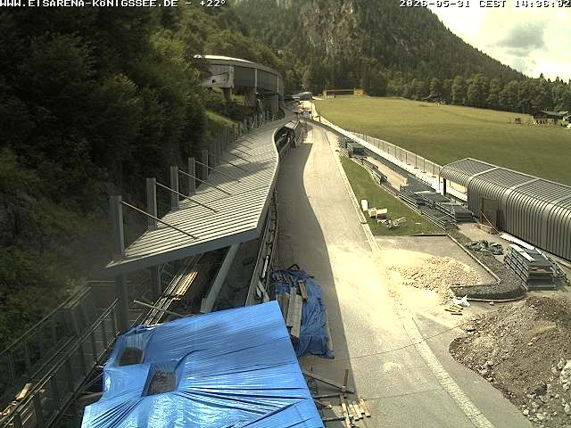 Archiv Foto Webcam Westblick Bobbahn Königssee