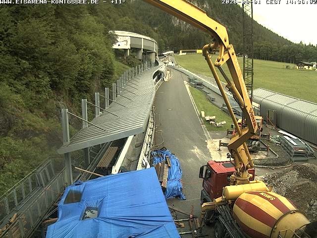 Archiv Foto Webcam Westblick Bobbahn Königssee
