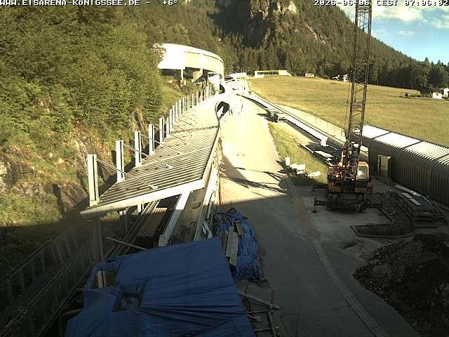 Archiv Foto Webcam Westblick Bobbahn Königssee