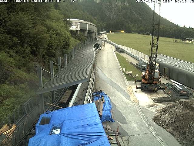 Archiv Foto Webcam Westblick Bobbahn Königssee
