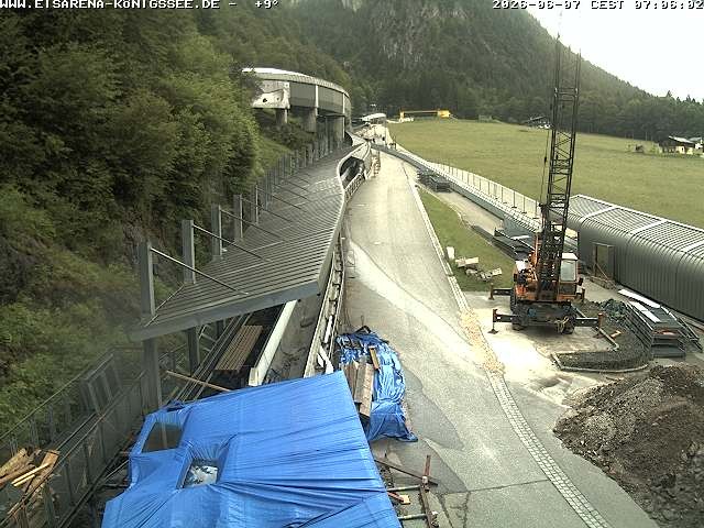 Archiv Foto Webcam Westblick Bobbahn Königssee