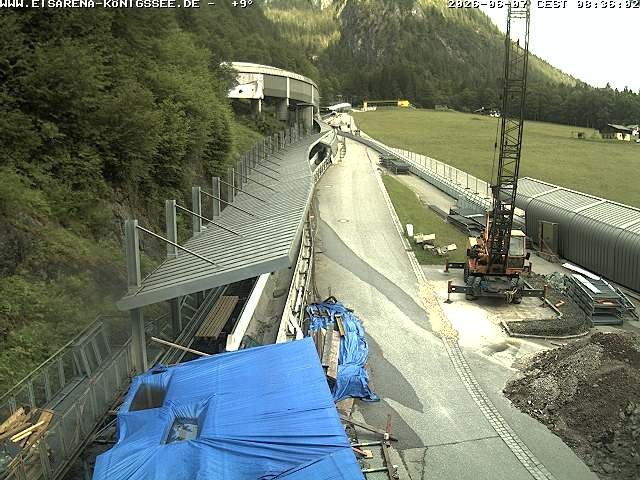Archiv Foto Webcam Westblick Bobbahn Königssee