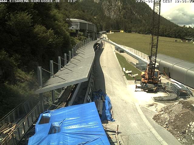 Archiv Foto Webcam Westblick Bobbahn Königssee