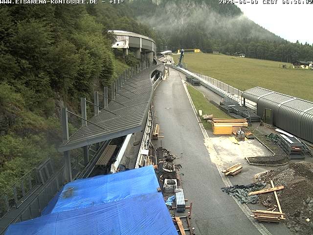 Archiv Foto Webcam Westblick Bobbahn Königssee