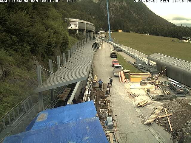 Archiv Foto Webcam Westblick Bobbahn Königssee