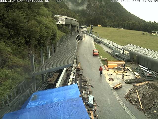 Archiv Foto Webcam Westblick Bobbahn Königssee