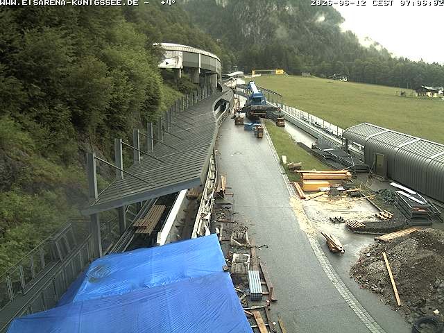 Archived image Webcam West view bob run Koenigsee